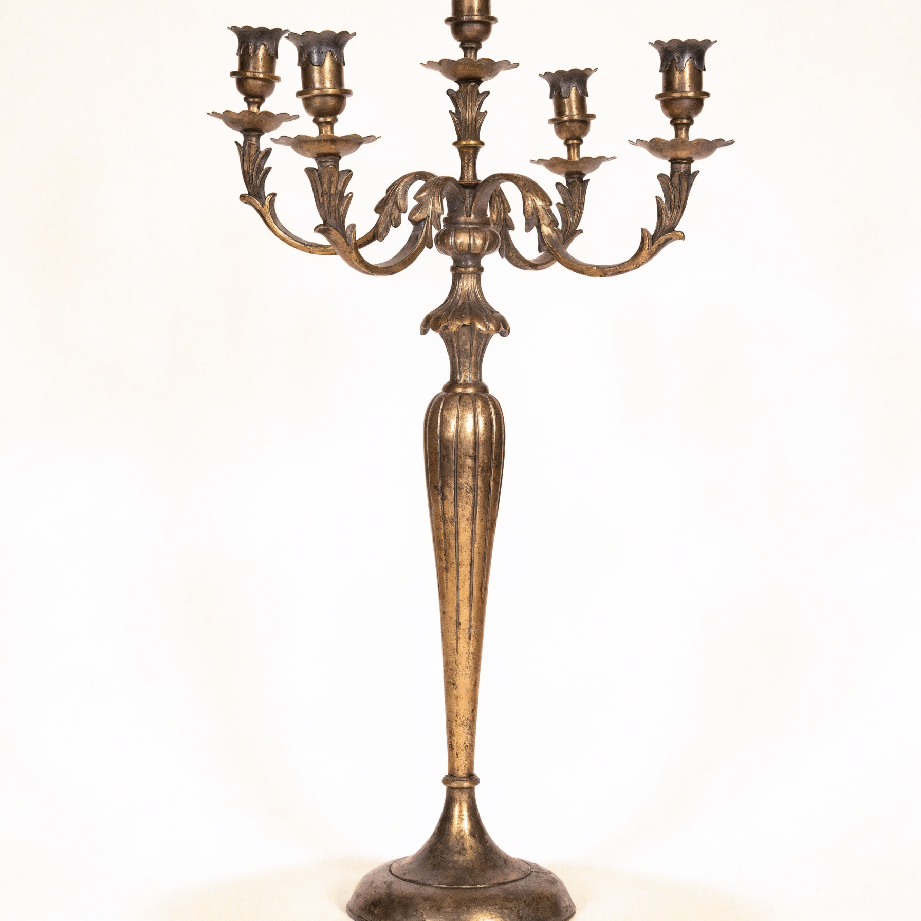 Antieke bronzen kandelaar