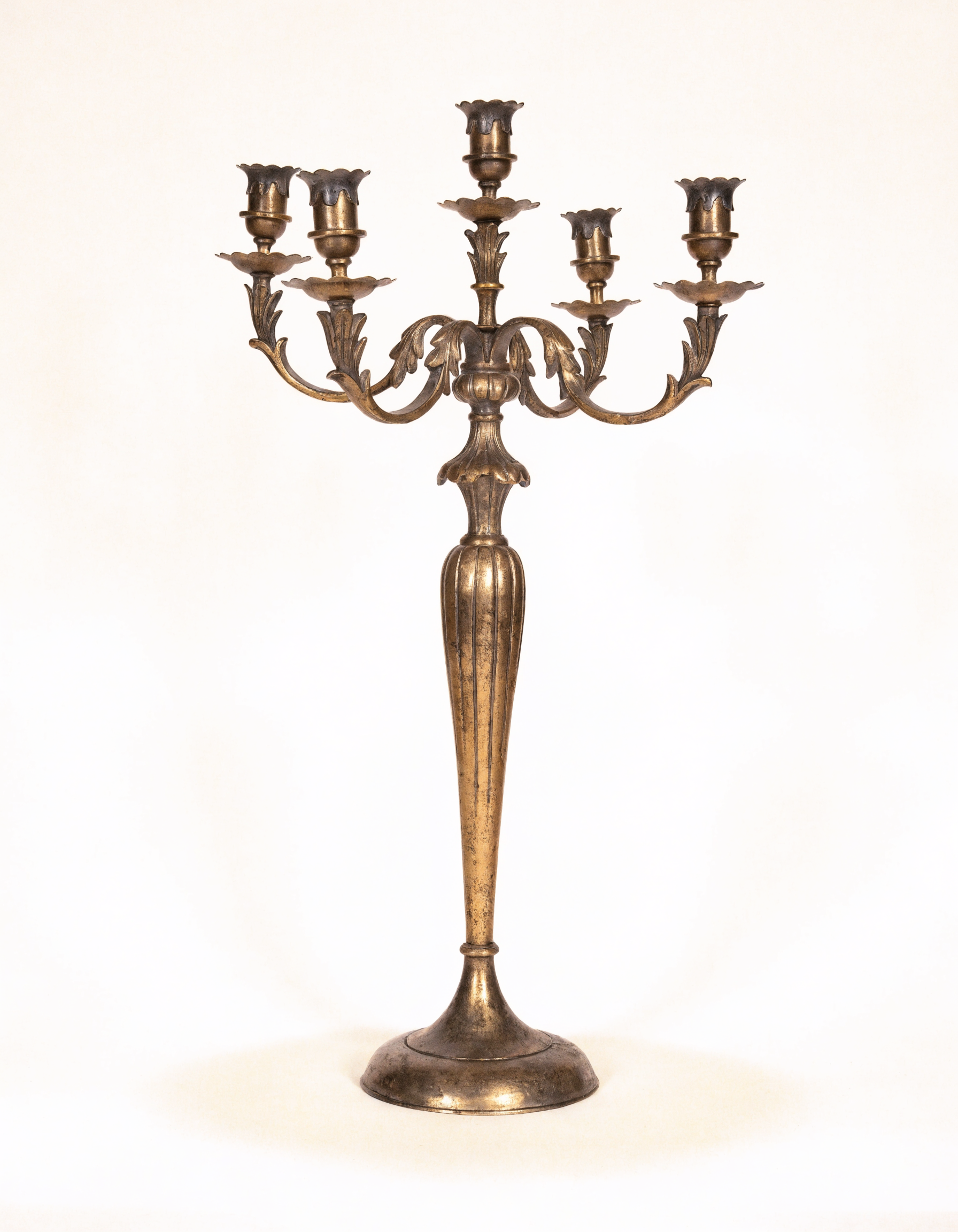 Antieke bronzen kandelaar